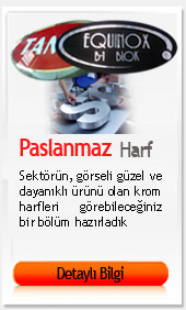 paslanmaz harf tabela